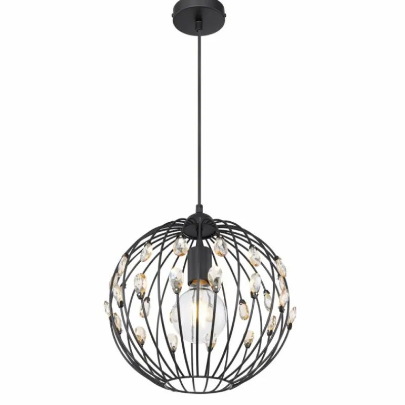 Luminaires Globo Lighting Suspension Globo HANAKO Noir, 1 lumière* Suspensions