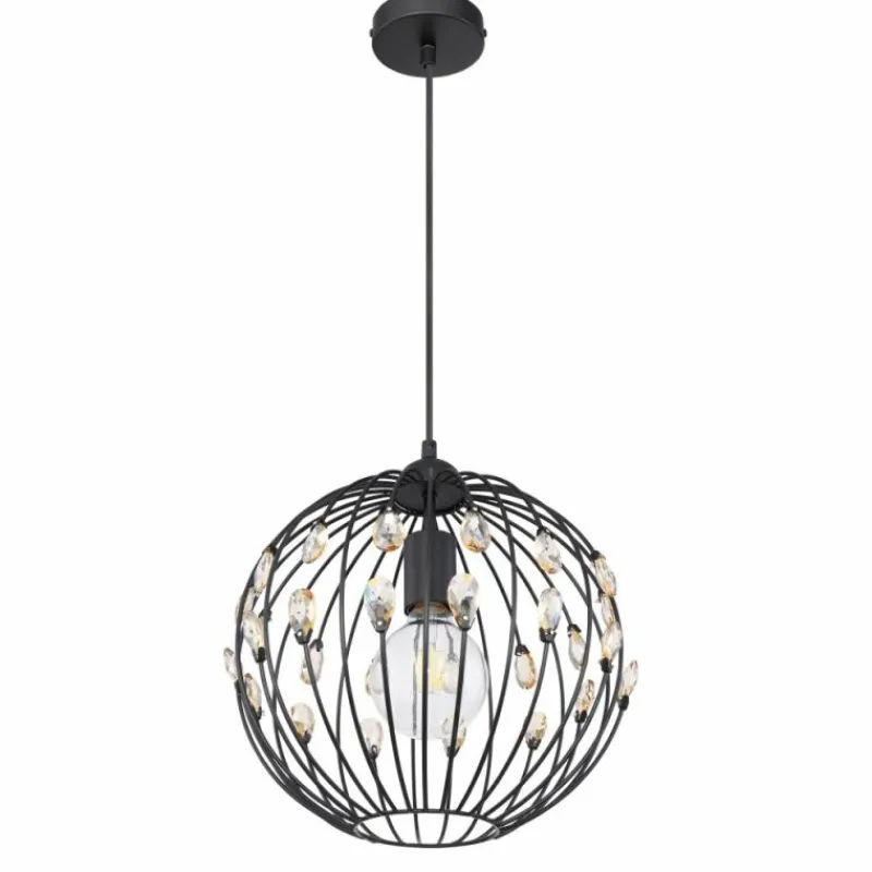 Luminaires Globo Lighting Suspension Globo HANAKO Noir, 1 lumière* Suspensions