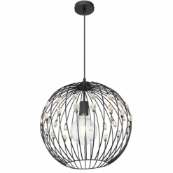 Luminaires Globo Lighting Suspension Globo HANAKO Noir, 1 lumière* Suspensions