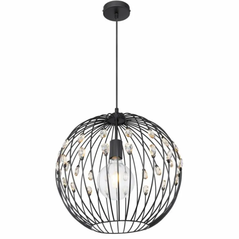 Luminaires Globo Lighting Suspension Globo HANAKO Noir, 1 lumière* Suspensions