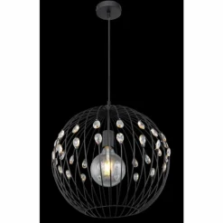 Luminaires Globo Lighting Suspension Globo HANAKO Noir, 1 lumière* Suspensions