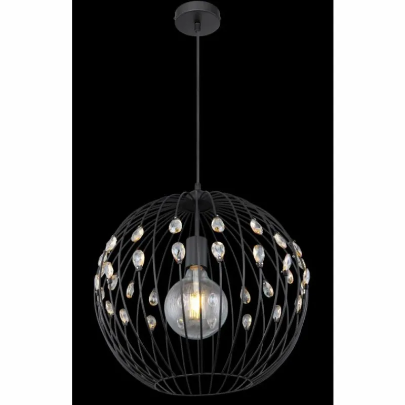 Luminaires Globo Lighting Suspension Globo HANAKO Noir, 1 lumière* Suspensions