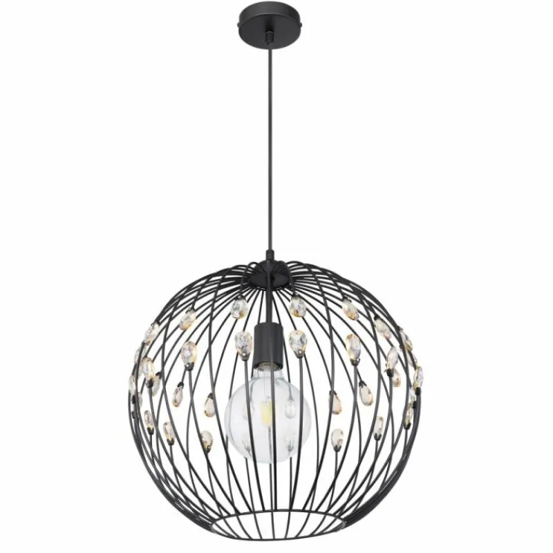 Luminaires Globo Lighting Suspension Globo HANAKO Noir, 1 lumière* Suspensions