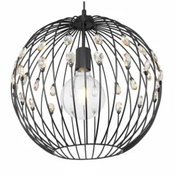 Luminaires Globo Lighting Suspension Globo HANAKO Noir, 1 lumière* Suspensions