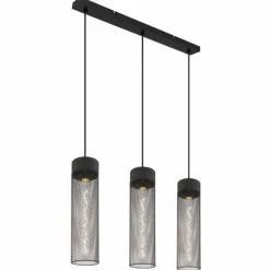 Luminaires Globo Lighting Suspension Globo HANS Noir, 3 lumières* Suspensions