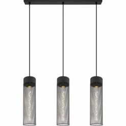 Luminaires Globo Lighting Suspension Globo HANS Noir, 3 lumières* Suspensions