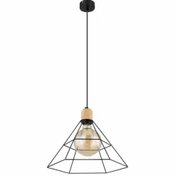 Luminaires Scandinaves-Luminaires Globo Lighting Suspension Globo HELENE Noir, 1 lumière