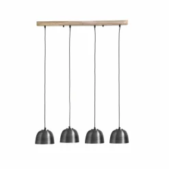 Lampes En Bois-Luminaires Globo Lighting Suspension Globo HERMI Ancien, Écru, 4 lumières