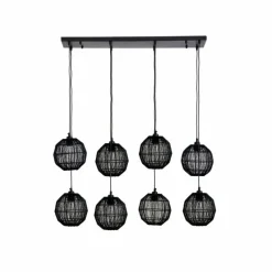 Luminaires Globo Lighting Suspension Globo HERMI Noir, 8 lumières* Suspensions