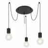 Luminaires Globo Lighting Suspension Globo HERMINE Noir, 3 lumières* Suspensions