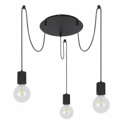 Luminaires Globo Lighting Suspension Globo HERMINE Noir, 3 lumières* Suspensions
