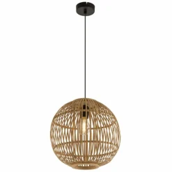 Luminaires Scandinaves-Luminaires Globo Lighting Suspension Globo HILDEGARD Noir, 1 lumière