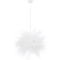 Lampes En Tissu-Luminaires Globo Lighting Suspension Globo ILGA Blanc, 1 lumière