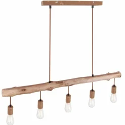 Luminaires Globo Lighting Suspension Globo JAKOB Rouille, 5 lumières* Suspensions