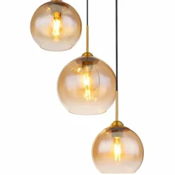 Luminaires Globo Lighting Suspension Globo JAMESSA Laiton, 3 lumières