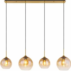 Luminaires Globo Lighting Suspension Globo JAMESSA Laiton, 4 lumières