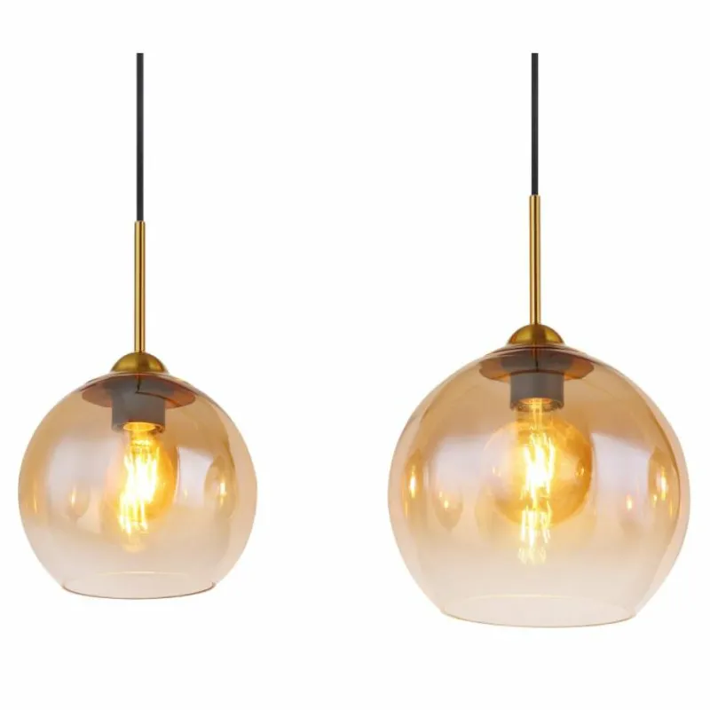 Luminaires Globo Lighting Suspension Globo JAMESSA Laiton, 4 lumières