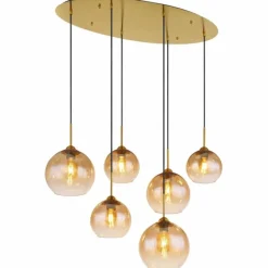 Luminaires Globo Lighting Suspension Globo JAMESSA Laiton, 6 lumières