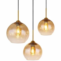 Luminaires Globo Lighting Suspension Globo JAMESSA Laiton, 6 lumières