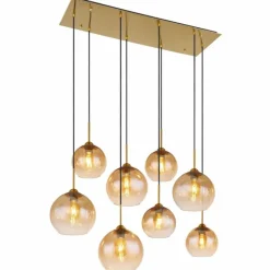 Luminaires Globo Lighting Suspension Globo JAMESSA Laiton, 8 lumières