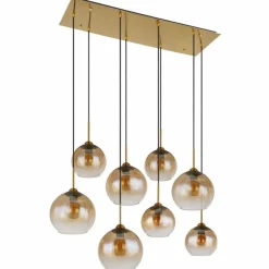 Luminaires Globo Lighting Suspension Globo JAMESSA Laiton, 8 lumières