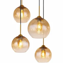 Luminaires Globo Lighting Suspension Globo JAMESSA Laiton, 8 lumières