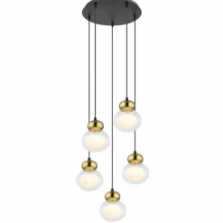 Luminaires Globo Lighting Suspension Globo JAUCY Bronze, Noir, 5 lumières