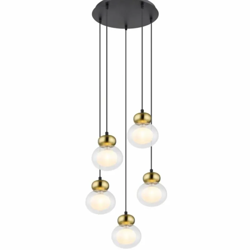 Luminaires Globo Lighting Suspension Globo JAUCY Bronze, Noir, 5 lumières