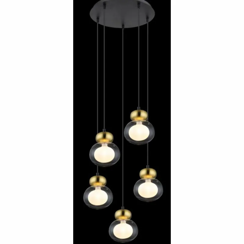 Luminaires Globo Lighting Suspension Globo JAUCY Bronze, Noir, 5 lumières