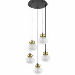 Luminaires Globo Lighting Suspension Globo JAUCY Bronze, Noir, 5 lumières