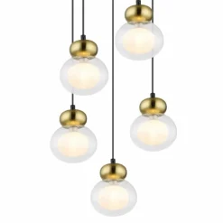Luminaires Globo Lighting Suspension Globo JAUCY Bronze, Noir, 5 lumières