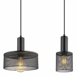 Luminaires Globo Lighting Suspension Globo JEDD Noir, 4 lumières* Suspensions