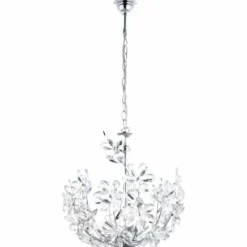 Luminaires Globo Lighting Suspension Globo JULIANA Chrome, Transparent, 3 lumières* Suspensions