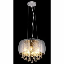 Lampe Turque-Luminaires Globo Lighting Suspension Globo KALLA Chrome, 5 lumières