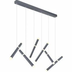 Luminaires Globo Lighting Suspension Globo KELSY LED Gris, 1 lumière* Éclairage Led