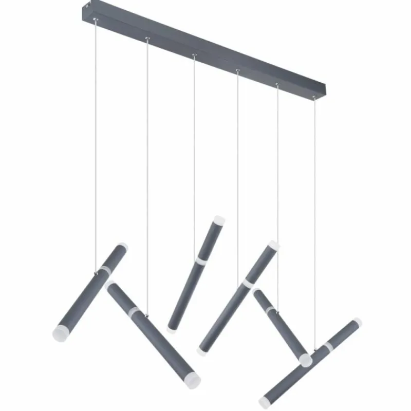 Luminaires Globo Lighting Suspension Globo KELSY LED Gris, 1 lumière* Éclairage Led