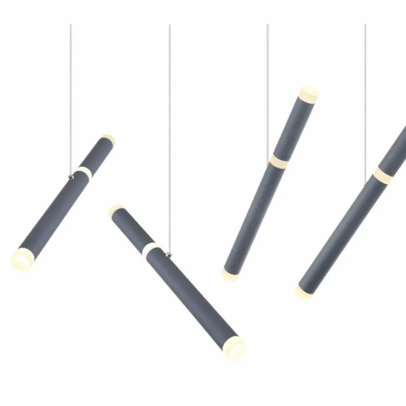 Luminaires Globo Lighting Suspension Globo KELSY LED Gris, 1 lumière* Éclairage Led