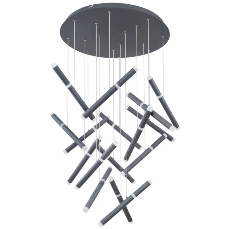 Luminaires Globo Lighting Suspension Globo KELSY LED Gris, 1 lumière* Éclairage Led