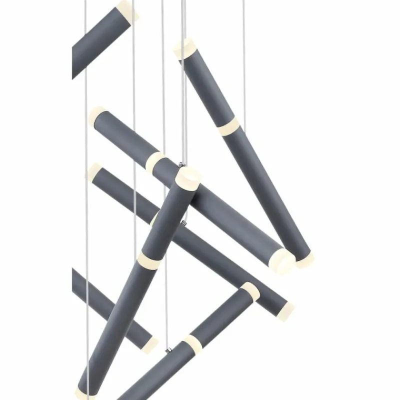 Luminaires Globo Lighting Suspension Globo KELSY LED Gris, 1 lumière* Éclairage Led