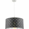 Lampes En Tissu-Luminaires Globo Lighting Suspension Globo KIDAL Nickel mat, 1 lumière
