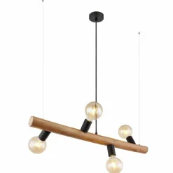Luminaires Scandinaves-Luminaires Globo Lighting Suspension Globo KIRA Brun foncé, 4 lumières