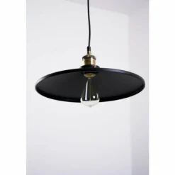 Lampes Dorées-Luminaires Globo Lighting Suspension Globo KNUD Noir doré, 1 lumière