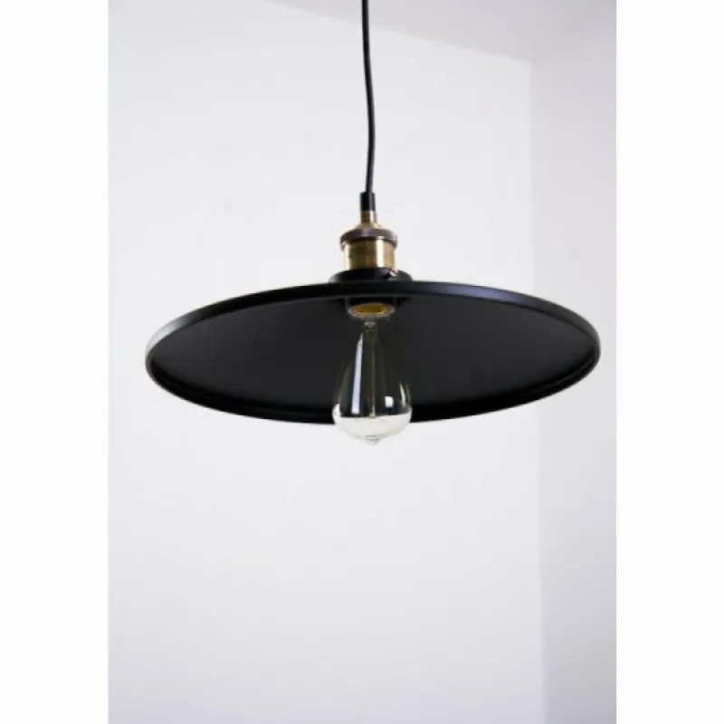 Lampes Dorées-Luminaires Globo Lighting Suspension Globo KNUD Noir doré, 1 lumière
