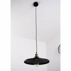 Lampes Dorées-Luminaires Globo Lighting Suspension Globo KNUD Noir doré, 1 lumière