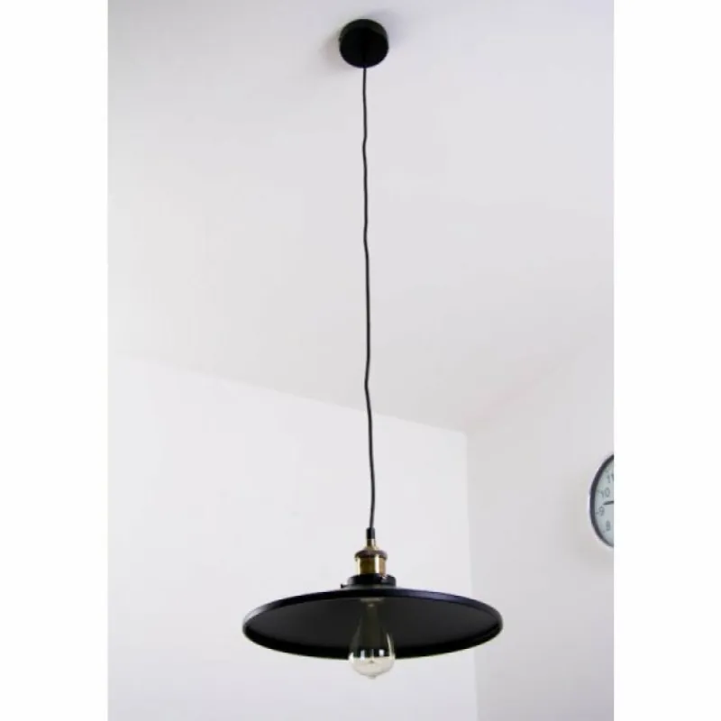 Lampes Dorées-Luminaires Globo Lighting Suspension Globo KNUD Noir doré, 1 lumière