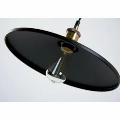 Lampes Dorées-Luminaires Globo Lighting Suspension Globo KNUD Noir doré, 1 lumière