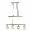 Lampe Turque-Luminaires Globo Lighting Suspension Globo Kris Nickel mat, 4 lumières