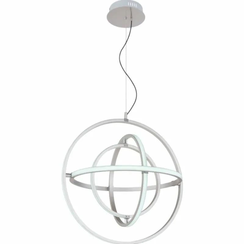 Luminaires Globo Lighting Suspension Globo KURUS LED Nickel mat, 1 lumière* Éclairage Led