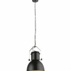Lampes Industrielles-Luminaires Globo Lighting Suspension Globo Kutum Noir, 1 lumière
