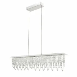 Luminaires Globo Lighting Suspension Globo LED Chrome, Clair, 1 lumière, Télécommandes* Éclairage Led